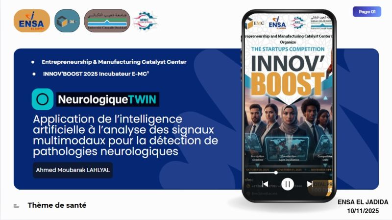 NeurologiqueTWIN project presentation at Innov'Boost 2025